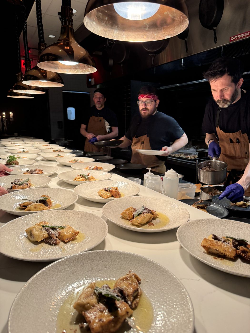 A beautifully plated course from a previous whiskey dinner
